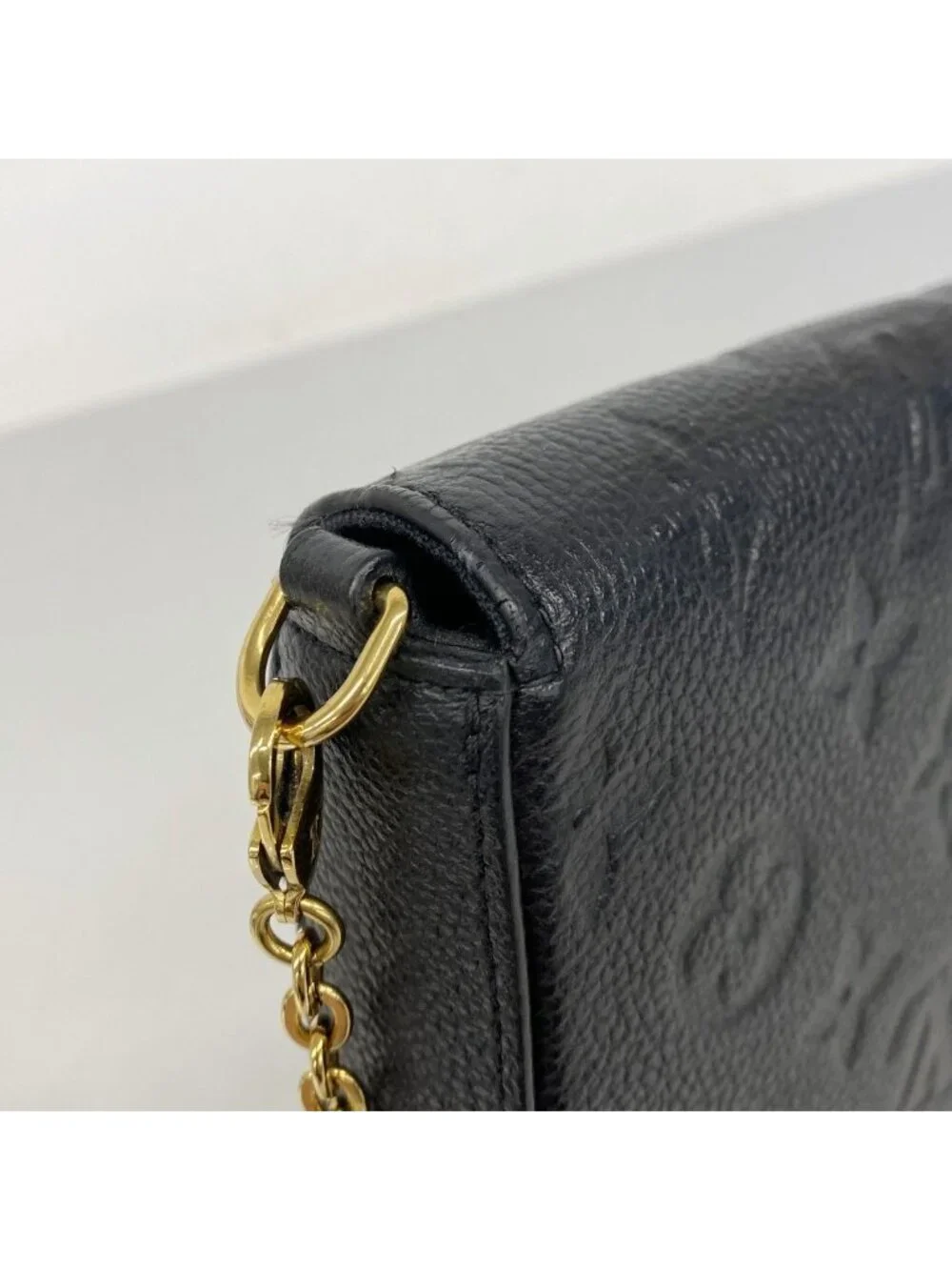 Louis Vuitton Shoulder Wallet Monogram Empreinte Pochette Felicity Noir